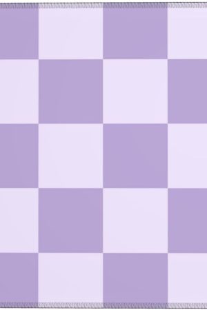 5 Checkered Purple Mouse Pad, Aesthetic Office Supplies, 8.3 x 10.3 Inches