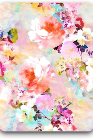Small Mouse Pad, Mini Mouse Pad 6 x 8 In, Thick Rubber Waterproof Mouse Mat, Cute Mousepad for Women Men Kids Wireless Mouse Mini Laptops Keyboard Tray Home Office Travel, Floral Pink Flowers