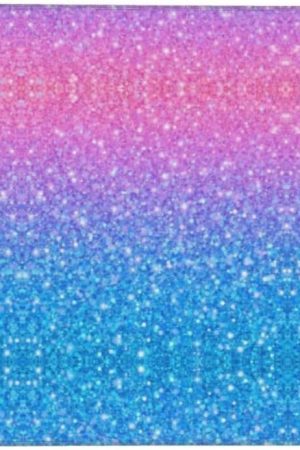 Multicolor Glitter Print Large Gaming Mouse Pad Desk Mat 35.4x15.7 in Waterproof Keyboard Pad with Stitched Edges Anti-Slip Mousepad for Gamer, Office & Home