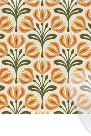 Elegant Leaves & Floral Mouse Mat,Premium Textured Mouse Pads for Office Laptop,Washable Square Cute Mousepads with Extended Stitched Edges Non Slip Rubber Base 9.5"x7.8"x0.07" Inch